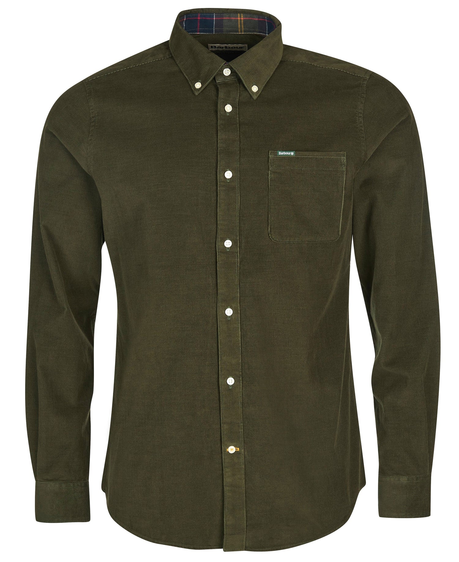 Ramsey Tailored Cord Shirt - Forest