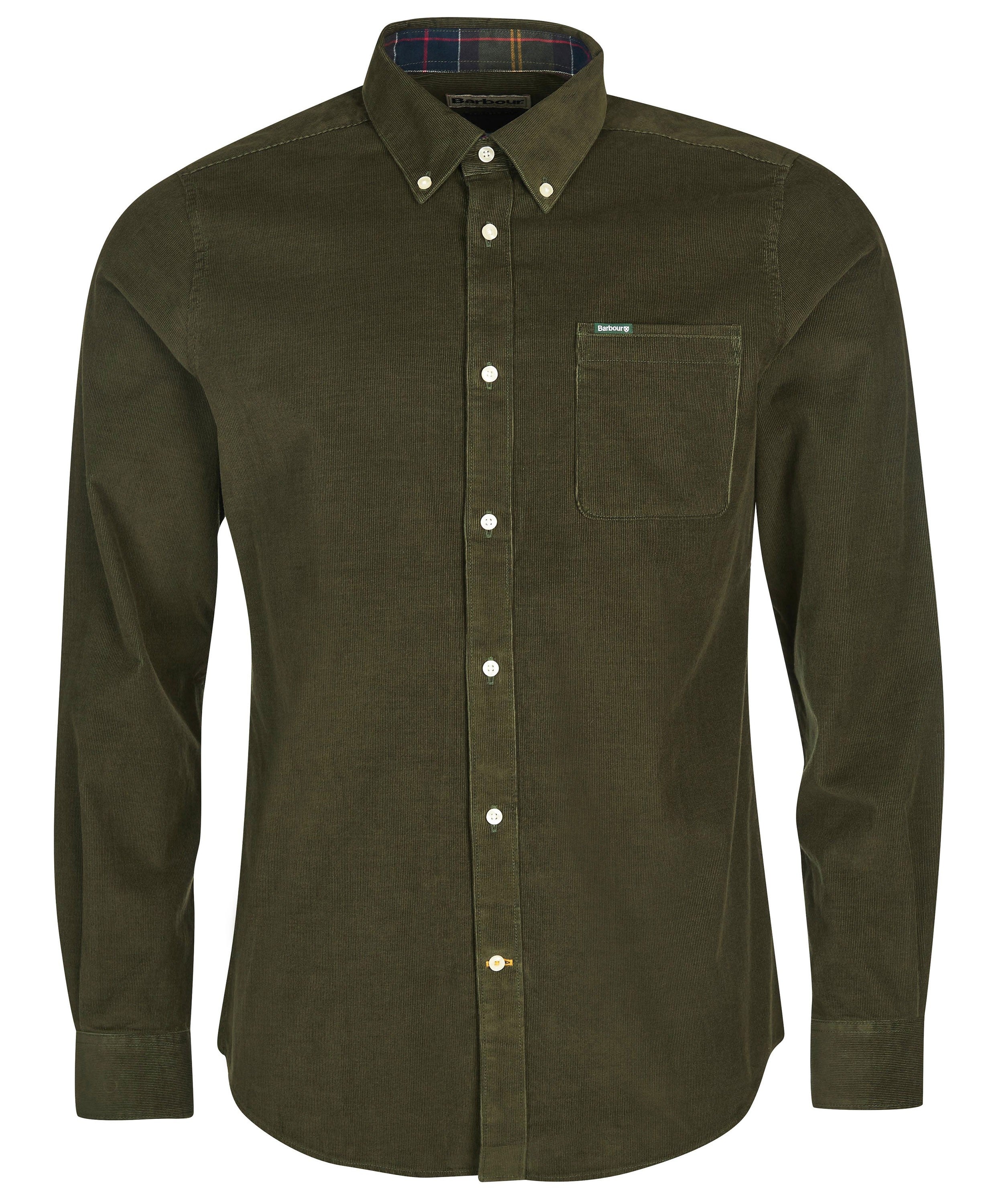 Ramsey Tailored Cord Shirt - Forest