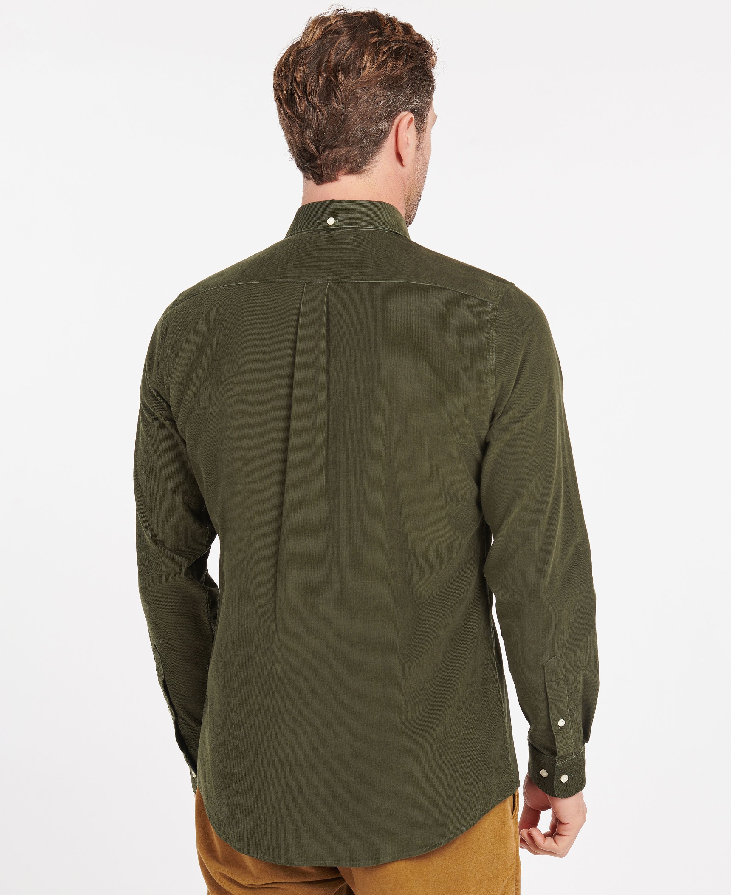 Ramsey Tailored Cord Shirt - Forest