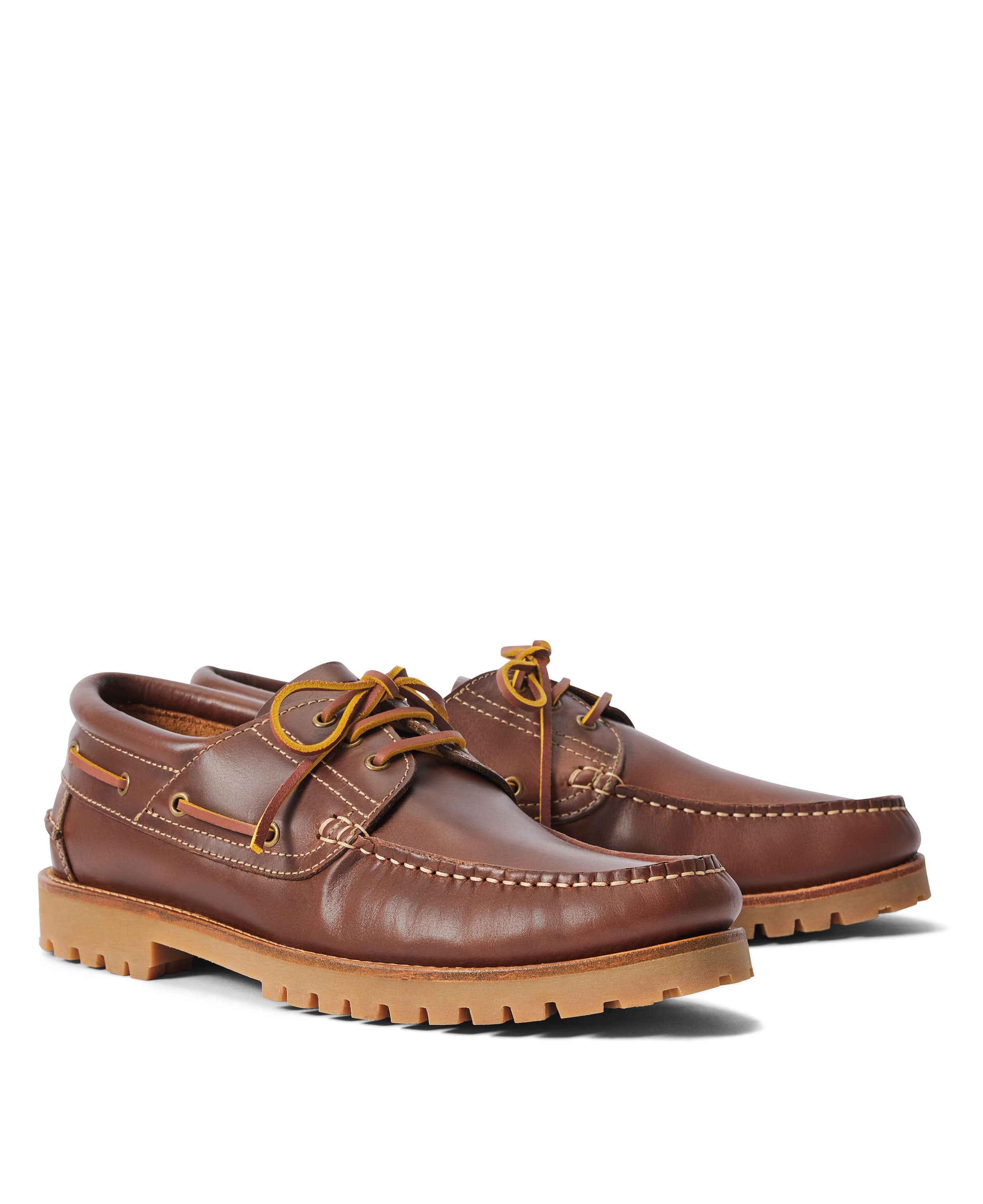 Dockyard Moccasin Boat Shoes - Brown Leather