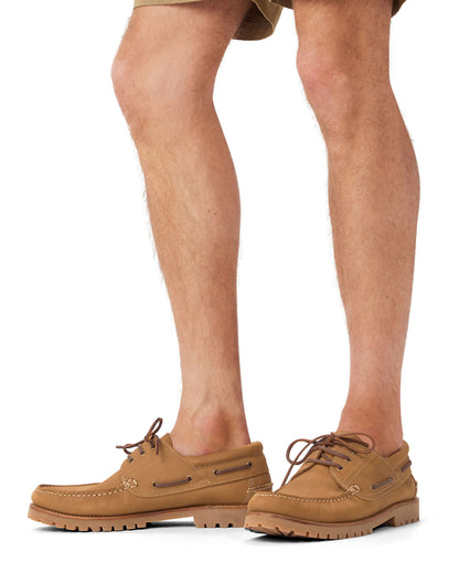 Dockyard Moccasin Boat Shoes - Tan Nubuck