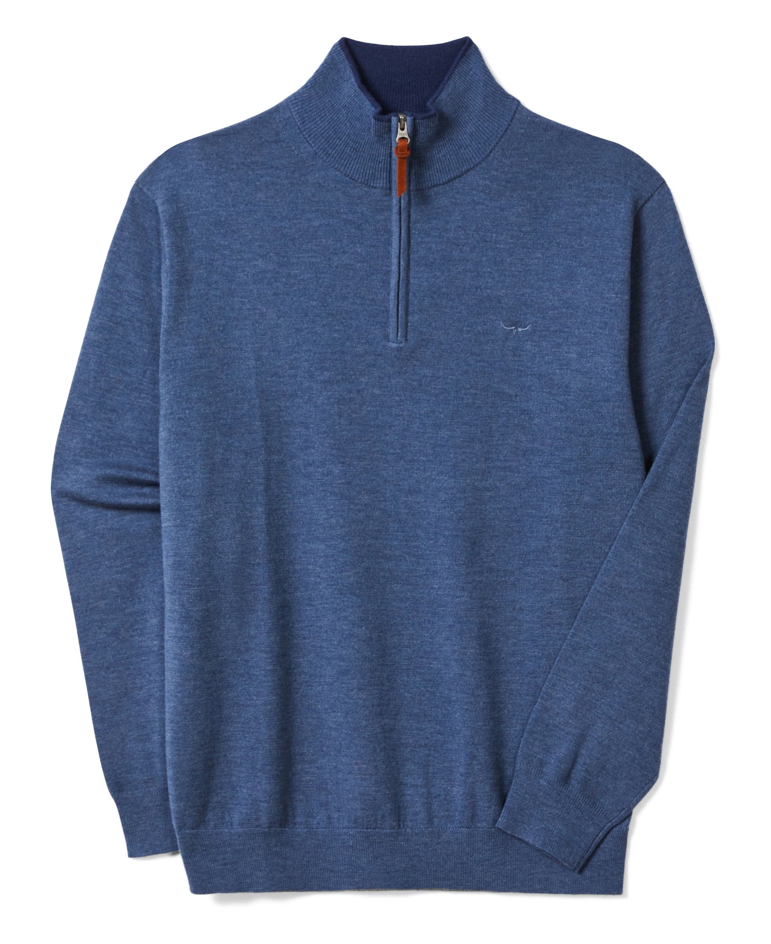 Ernest 1/4 Zip Merino Knit - Indigo