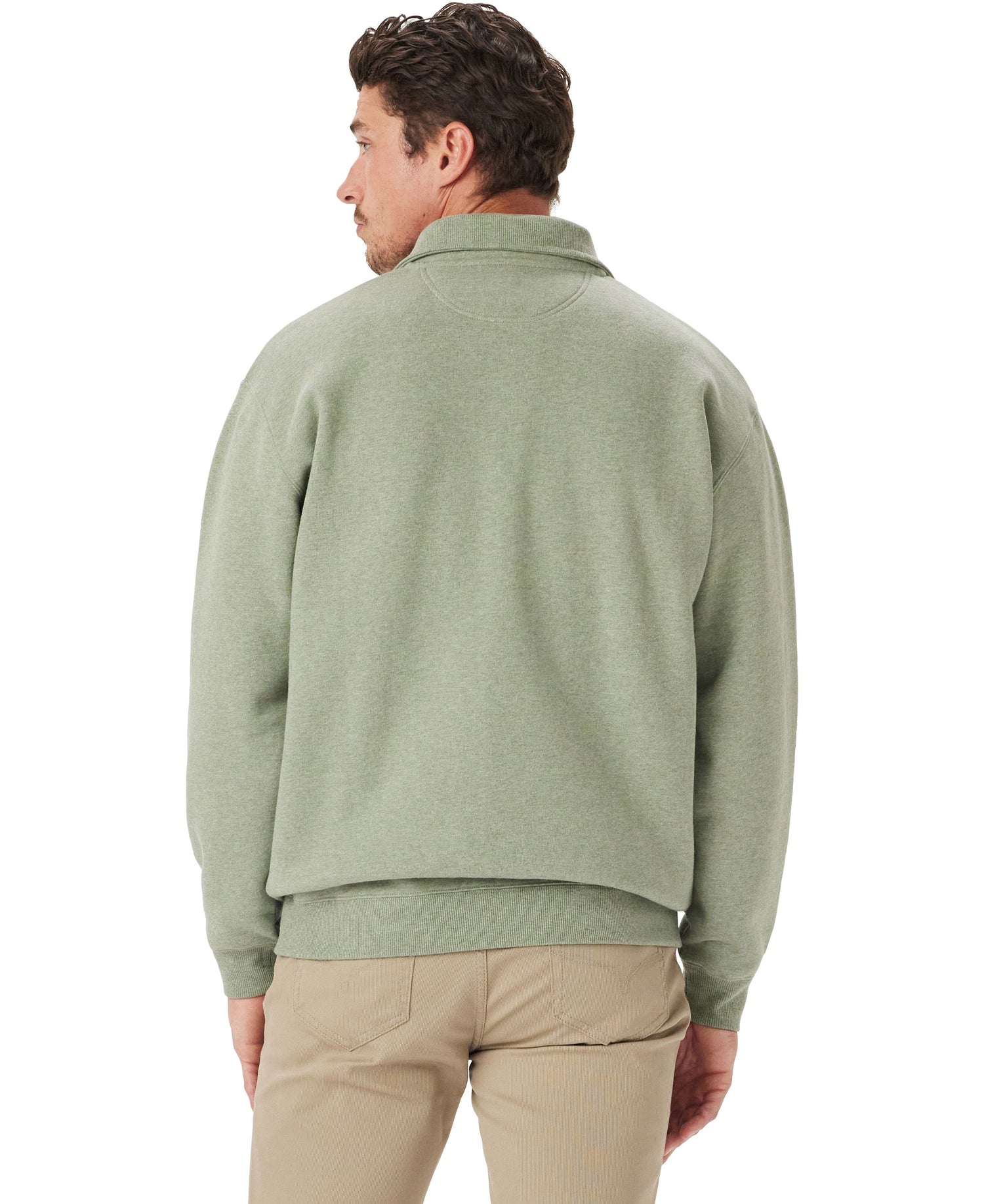 Mulyungarie 1/4 Zip Sweatshirt - Green Marle