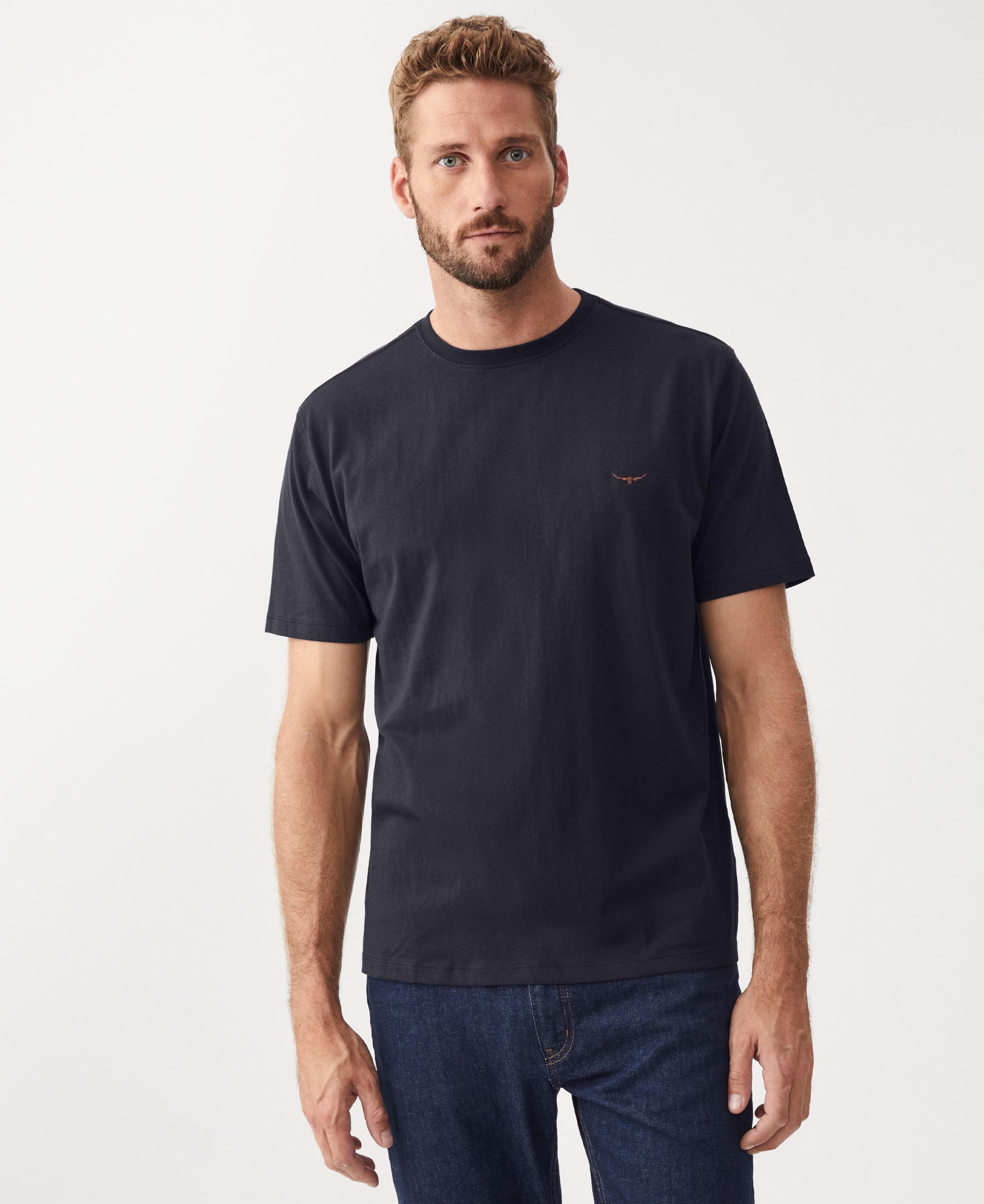 Parson T Shirt - Navy/Chestnut