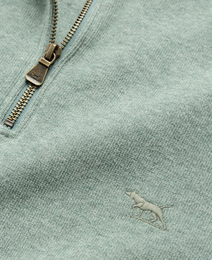 Alton Ave 1/4 Zip Sweat - Sage