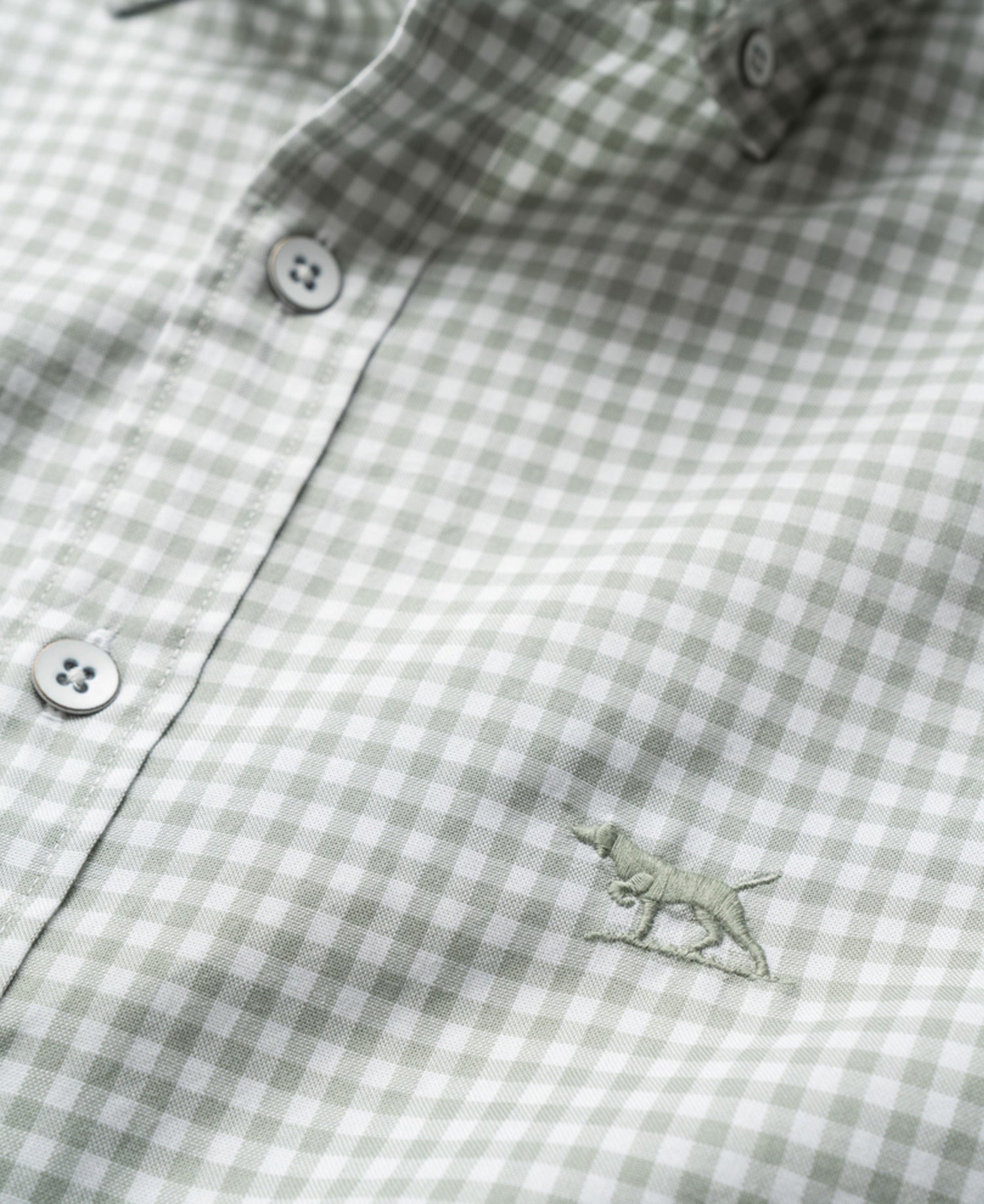 Gunn Check Oxford 3 Sports Fit Shirt - Dusty Sage