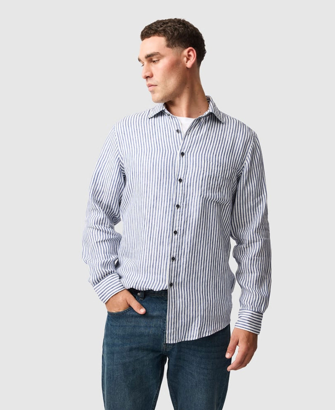 Port Charles Sports Fit Shirt - Deep Ocean