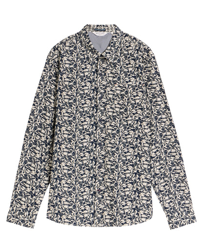 Salcombe Fish Print Shirt - Navy Print