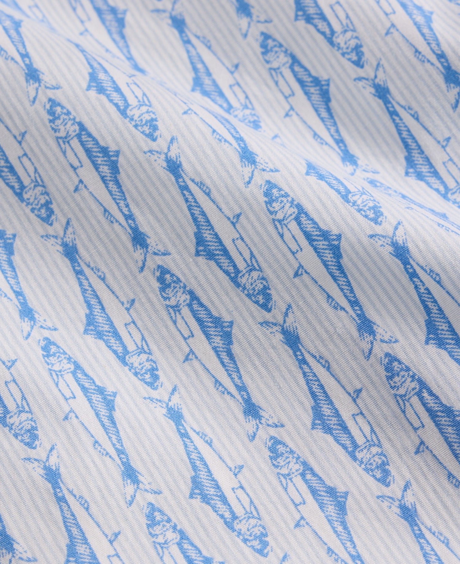 Salcombe Fish Stripe Shirt - Blue Print