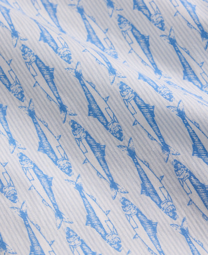 Salcombe Fish Stripe Shirt - Blue Print