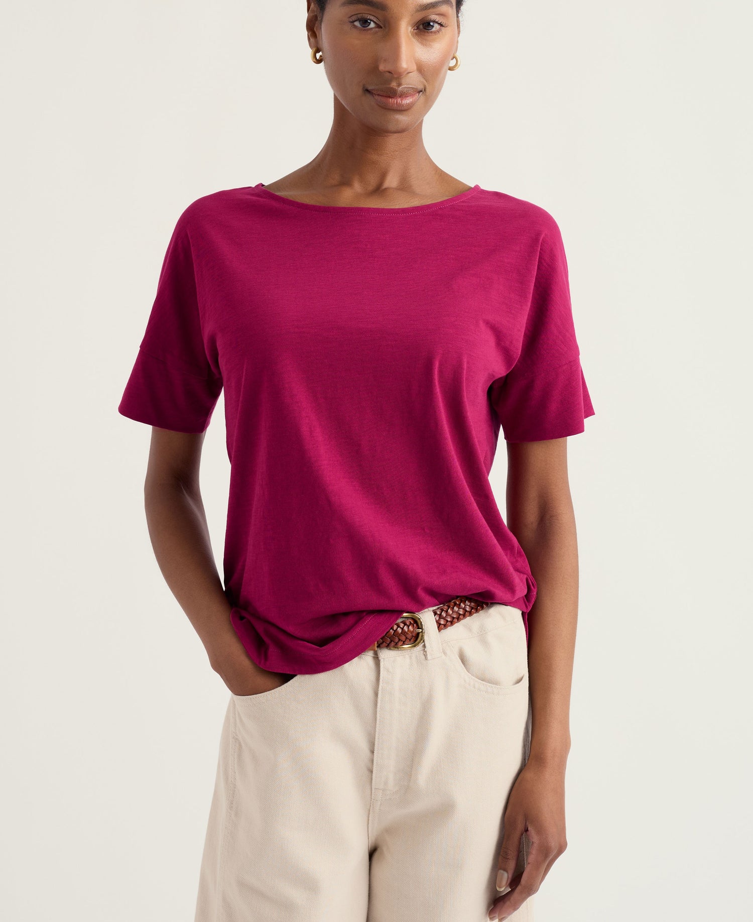 Bryher View T-Shirt - Dark Freesia