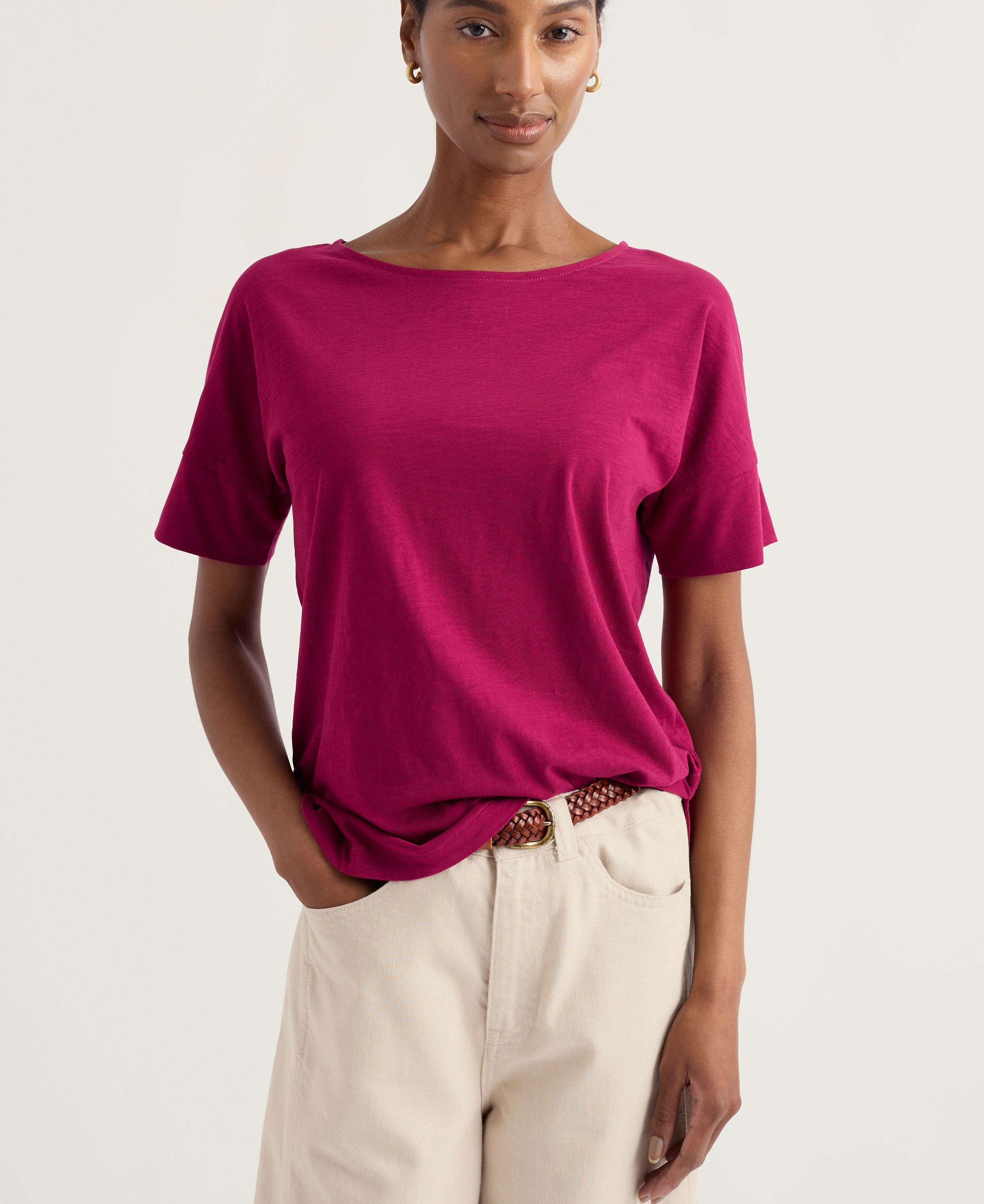 Bryher View T-Shirt - Dark Freesia