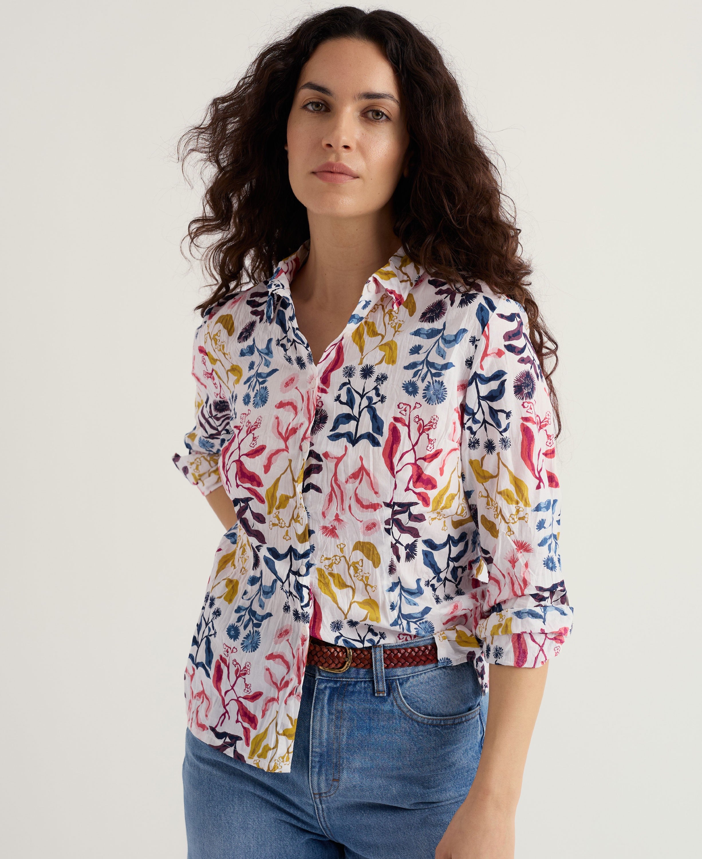 Larissa Shirt - Inky Botanical Chalk