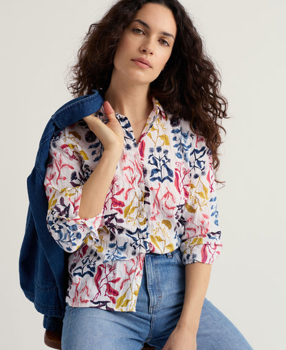 Larissa Shirt - Inky Botanical Chalk