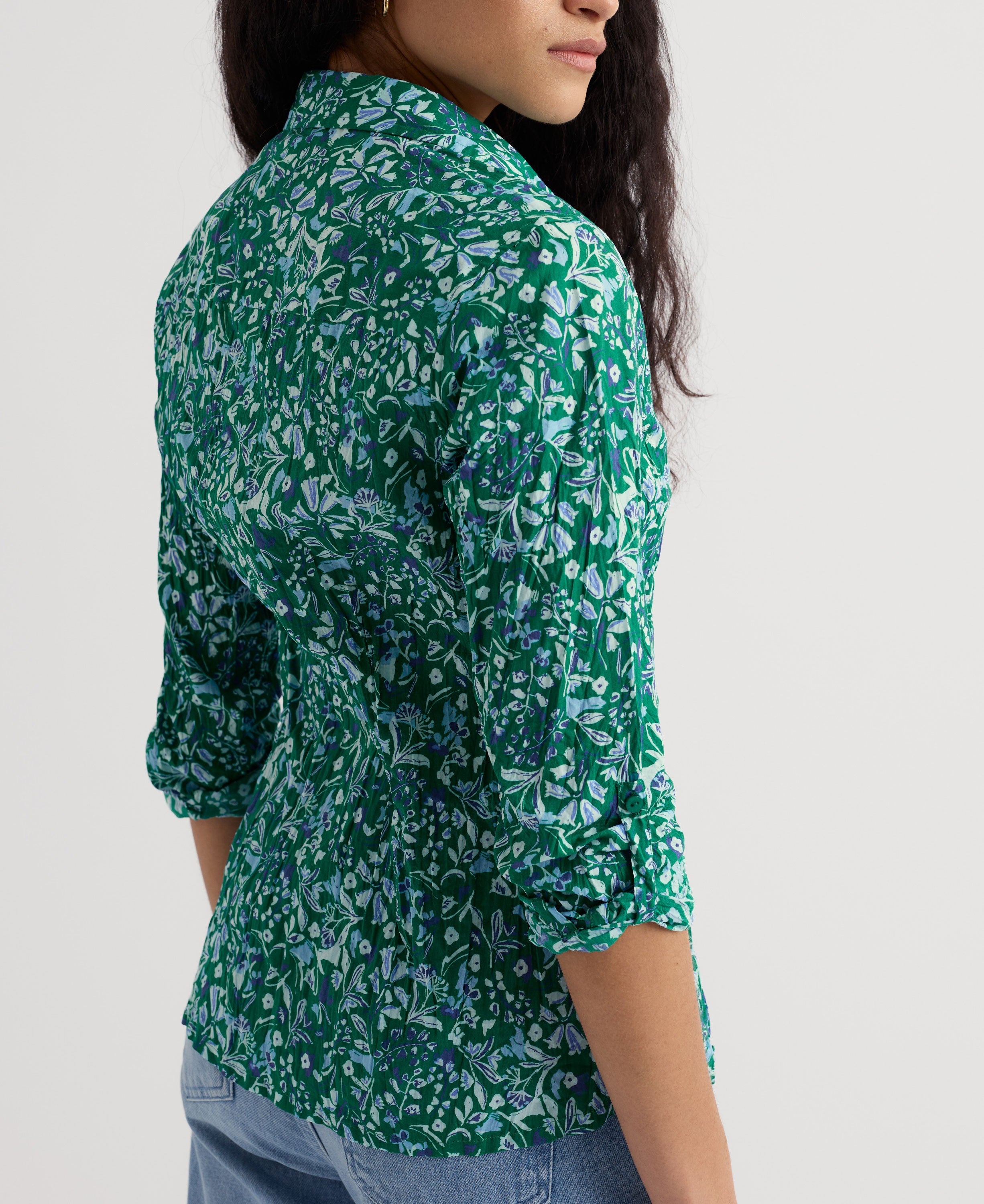 Larissa Shirt - Woodland Floral Dark Stem