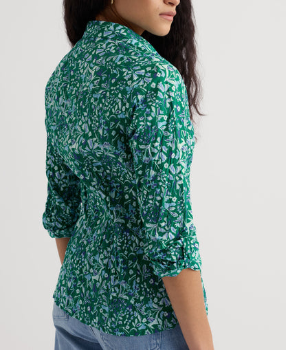 Larissa Shirt - Woodland Floral Dark Stem