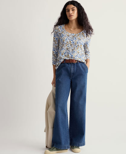 Penhollow Top - Woodland Floral Chalk