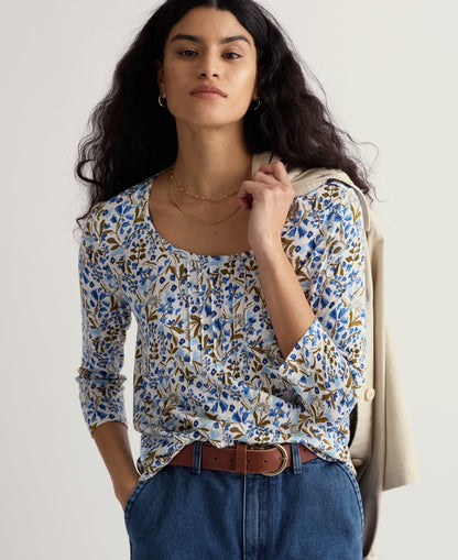 Penhollow Top - Woodland Floral Chalk