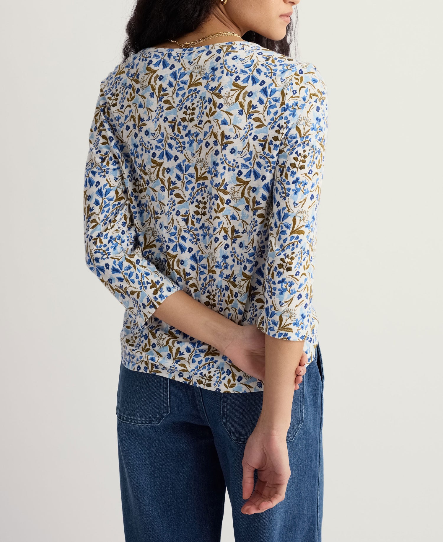 Penhollow Top - Woodland Floral Chalk
