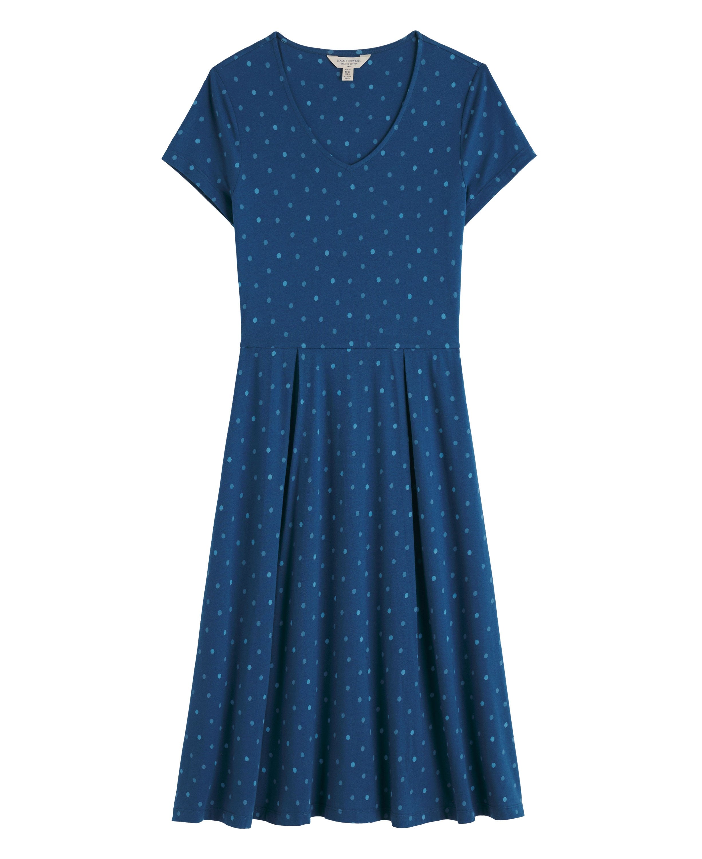 Pier View Dress - Little Sponge Spot Dark Voyage