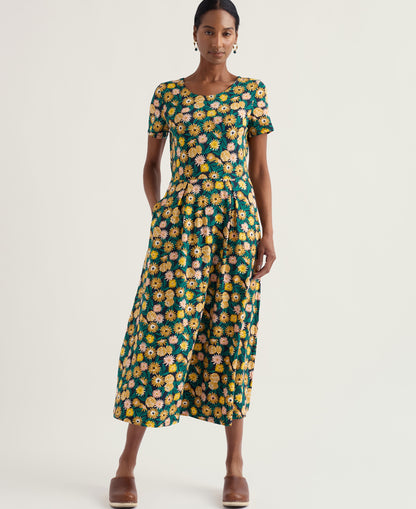 Short Sleeve Veronica Dress - Marigold Meadow Inkwell