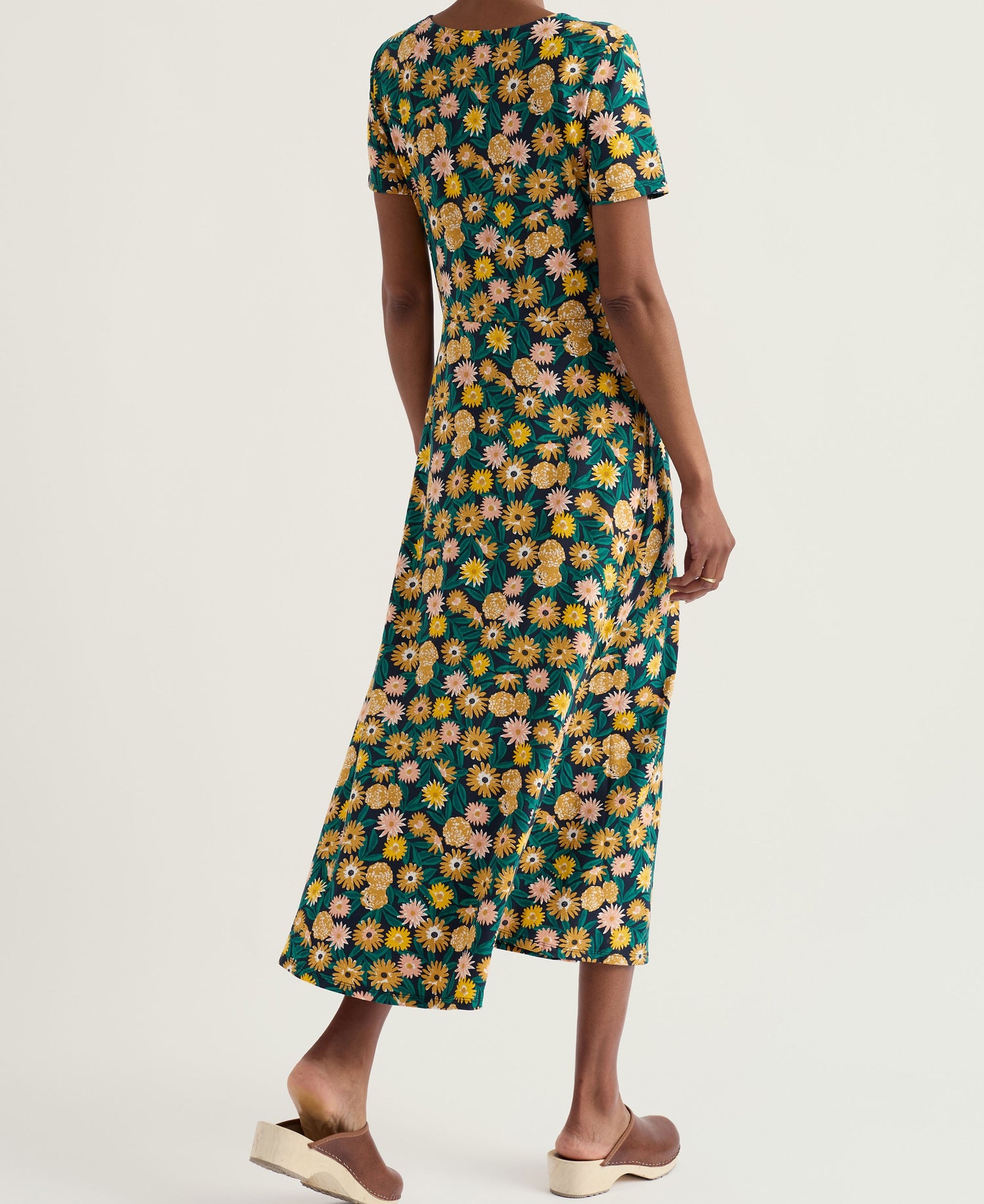 Short Sleeve Veronica Dress - Marigold Meadow Inkwell