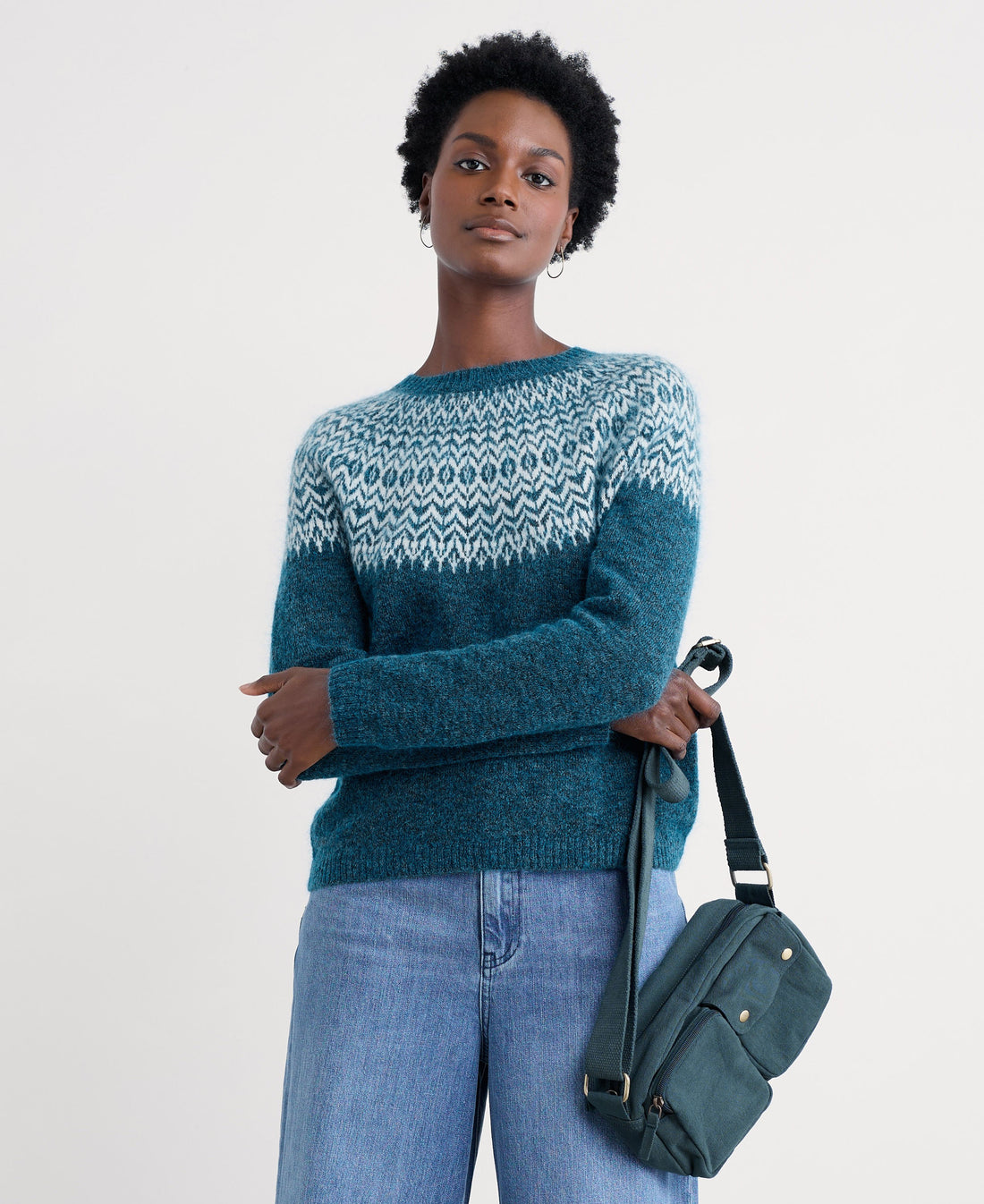 Spruce Frost Jumper Mohair - Hellebore Shore Limestone