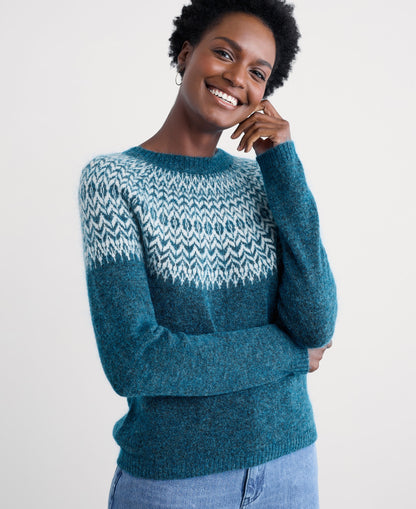 Spruce Frost Jumper Mohair - Hellebore Shore Limestone