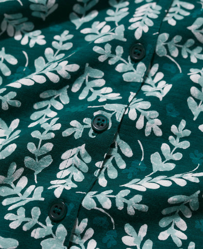 Studio Glass Top - Indigo Leaf Dark Wreckage