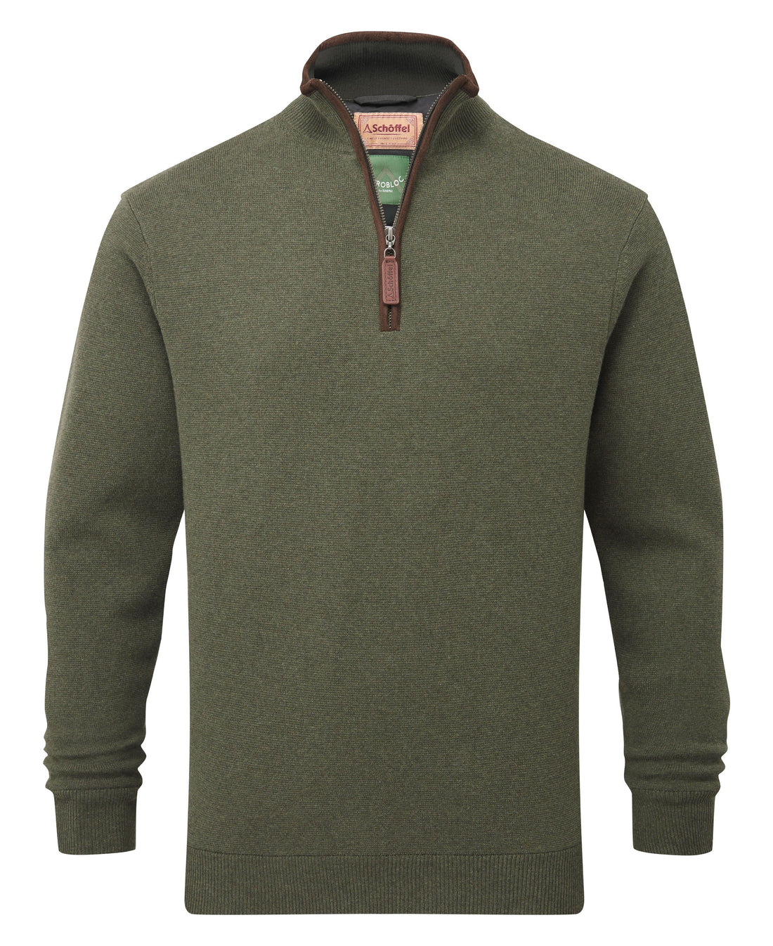 Angus Aerobloc 1/4 Zip Jumper - Woodland