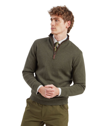 Angus Aerobloc 1/4 Zip Jumper - Woodland