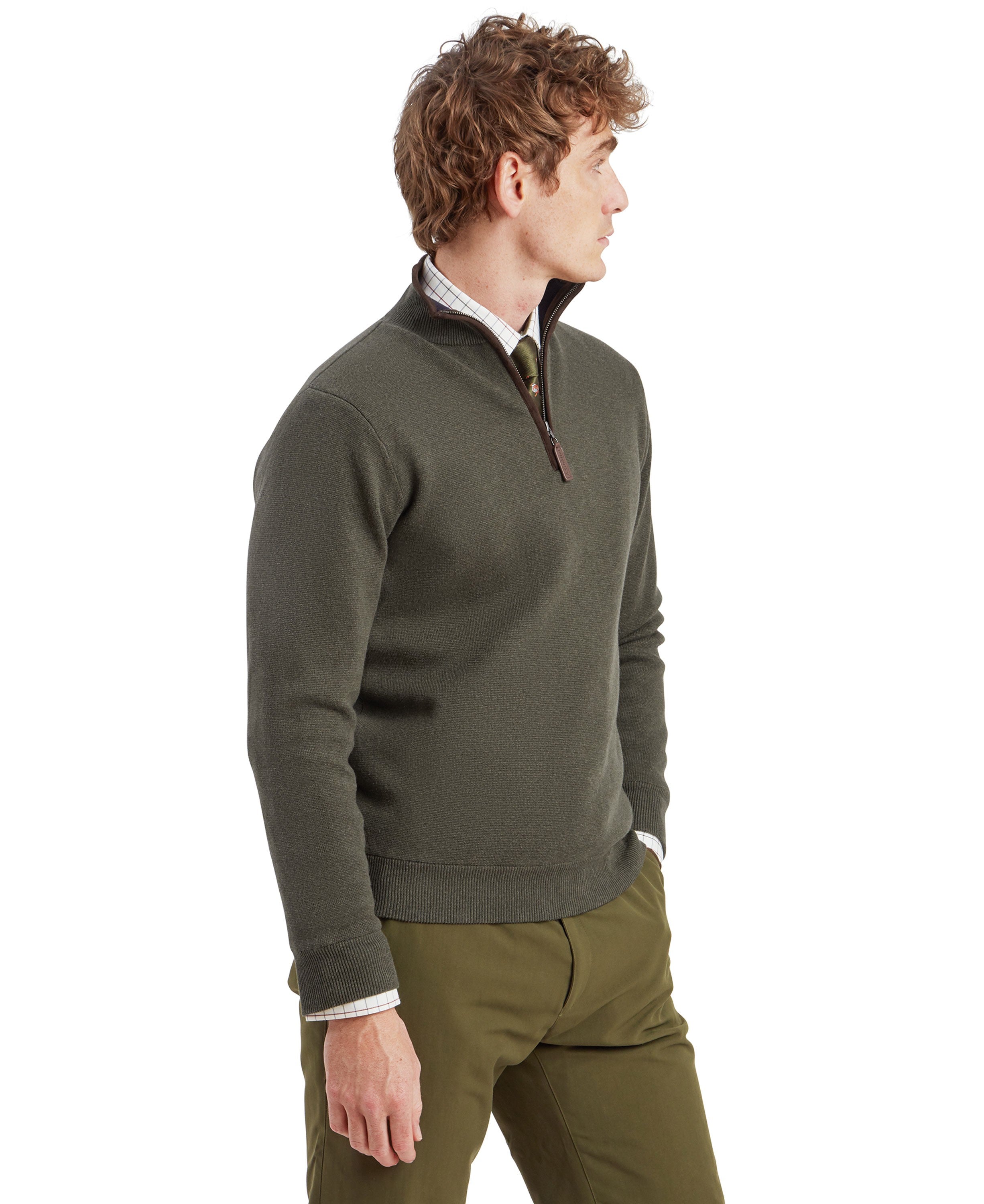 Angus Aerobloc 1/4 Zip Jumper - Woodland