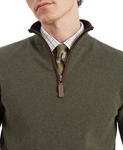 Angus Aerobloc 1/4 Zip Jumper - Woodland