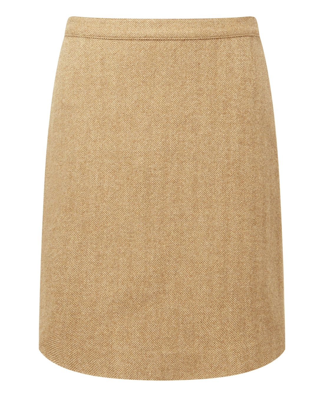 Beauly Tweed Skirt - Oak Herringbone Tweed