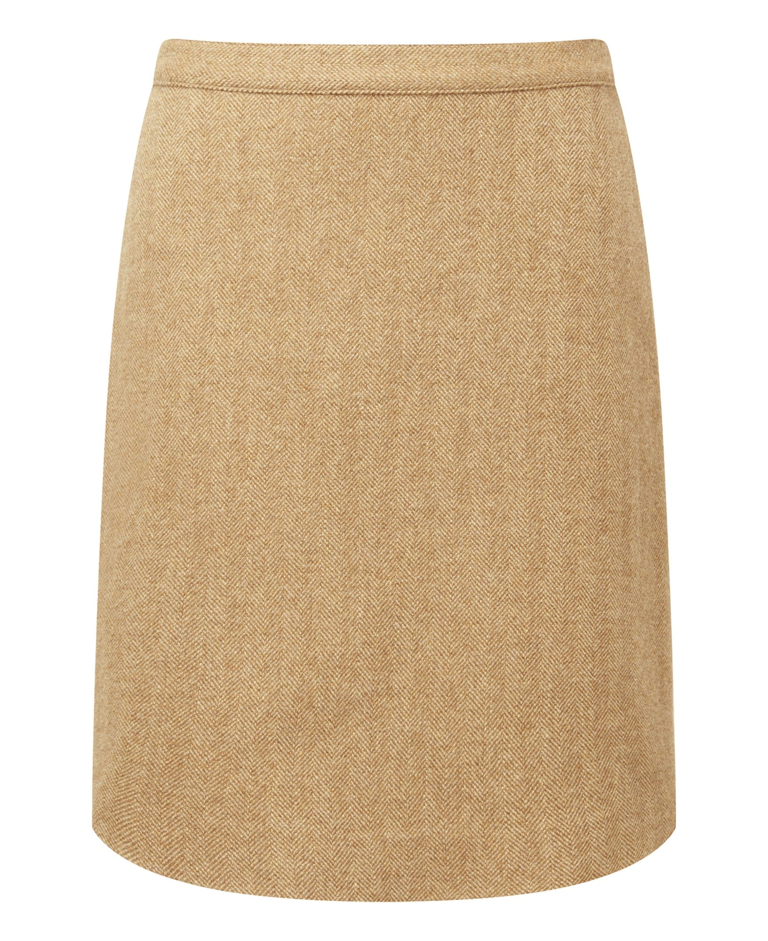 Beauly Tweed Skirt - Oak Herringbone Tweed