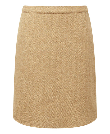 Beauly Tweed Skirt - Oak Herringbone Tweed