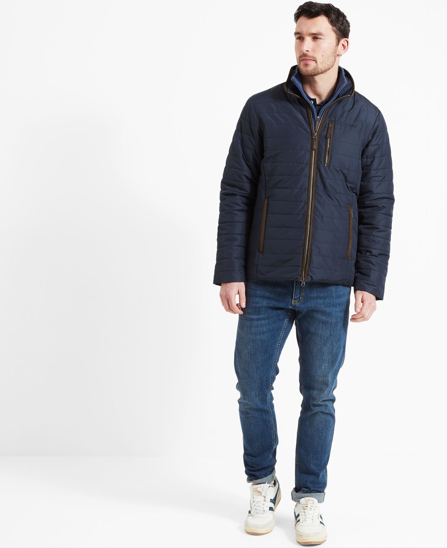 Carron Quilted Jacket - Navy