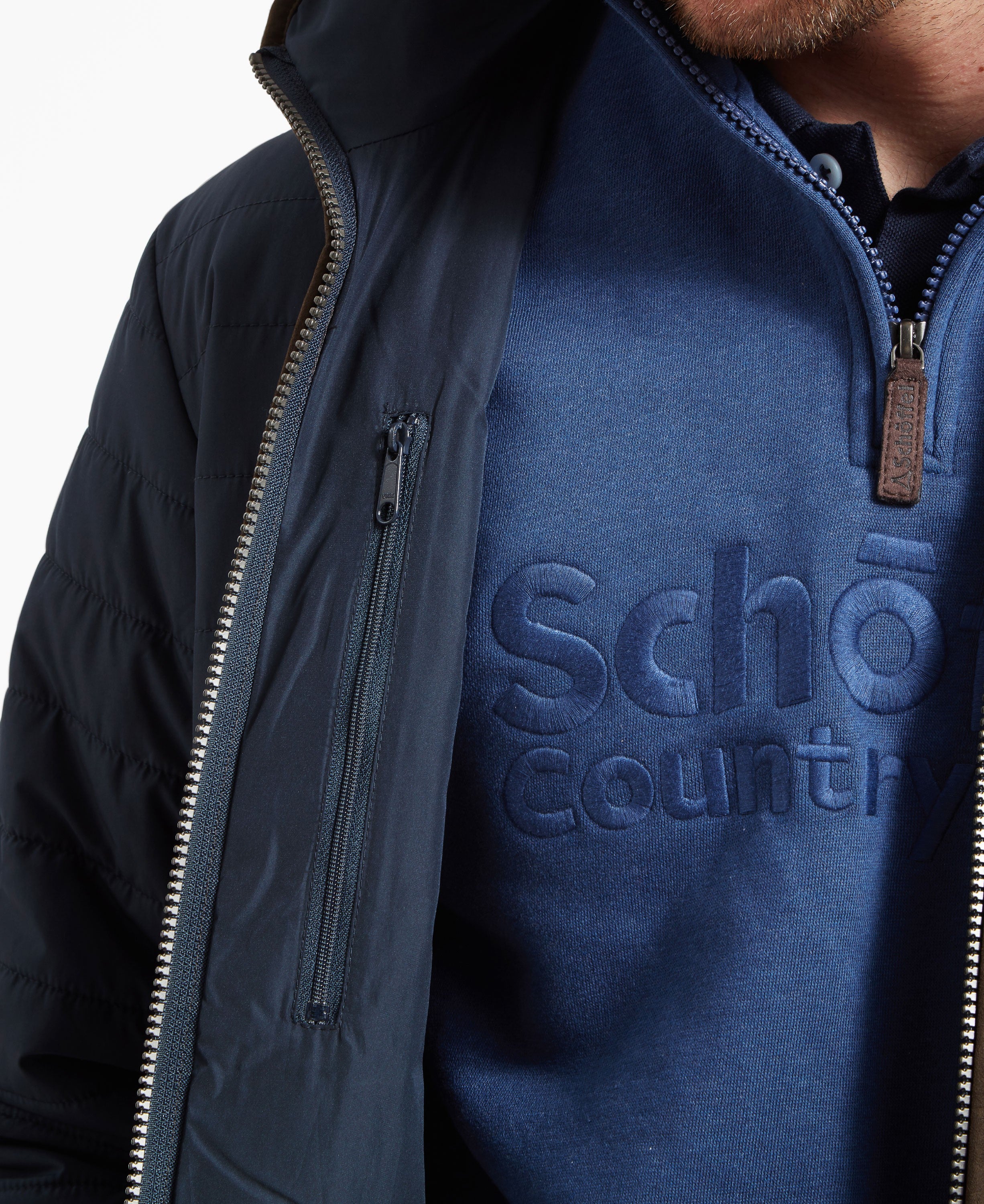 Carron Quilted Jacket - Navy