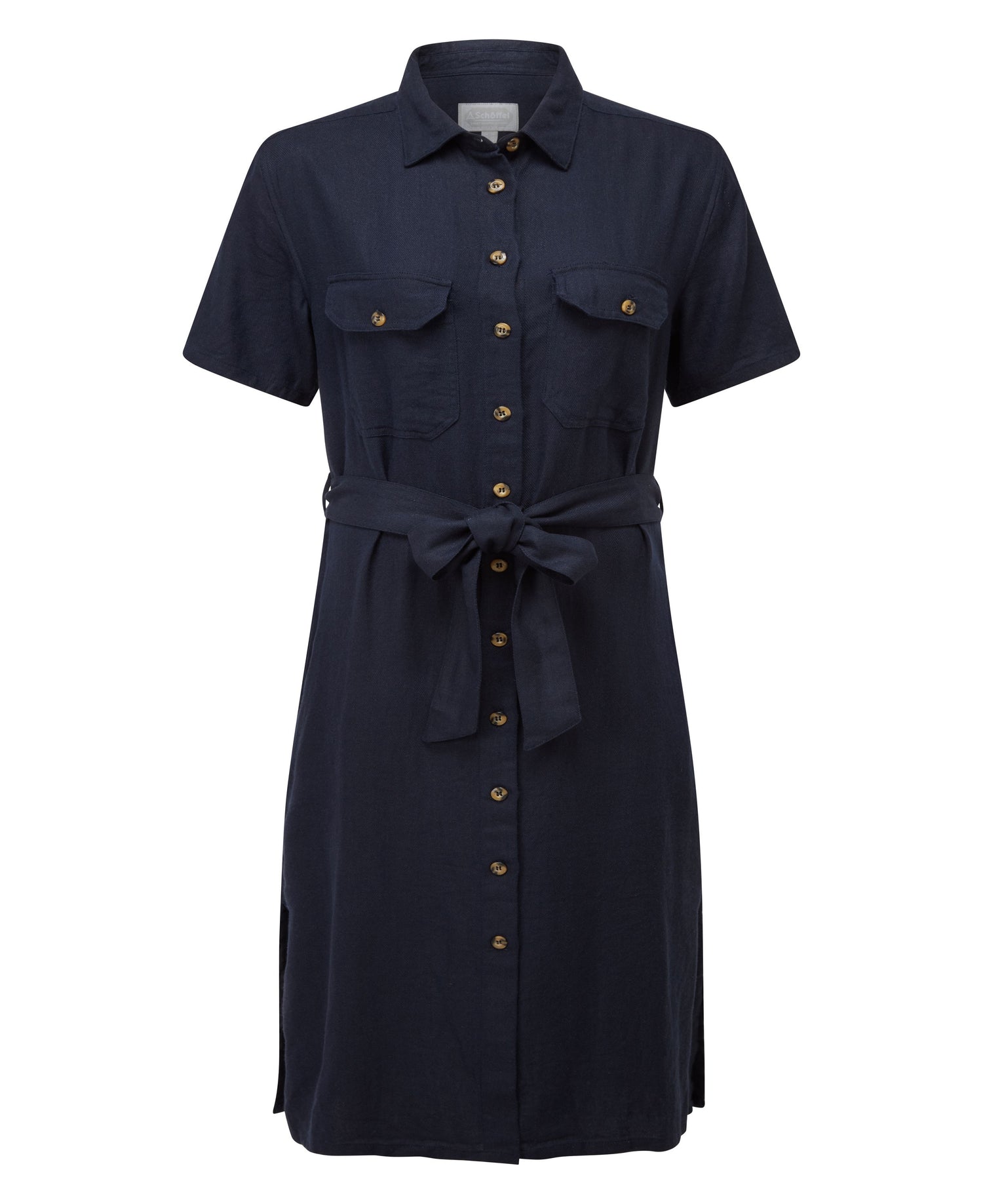 Daisy Linen Dress - Navy