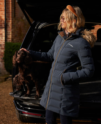 Hurlingham Waterproof Down Coat - Carbon Navy