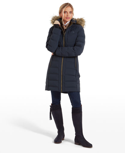 Hurlingham Waterproof Down Coat - Carbon Navy