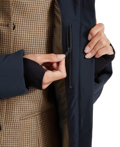 Hurlingham Waterproof Down Coat - Carbon Navy