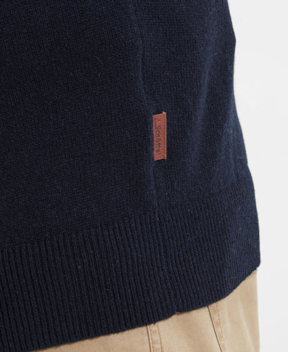 Lambswool V Neck Jumper - Navy