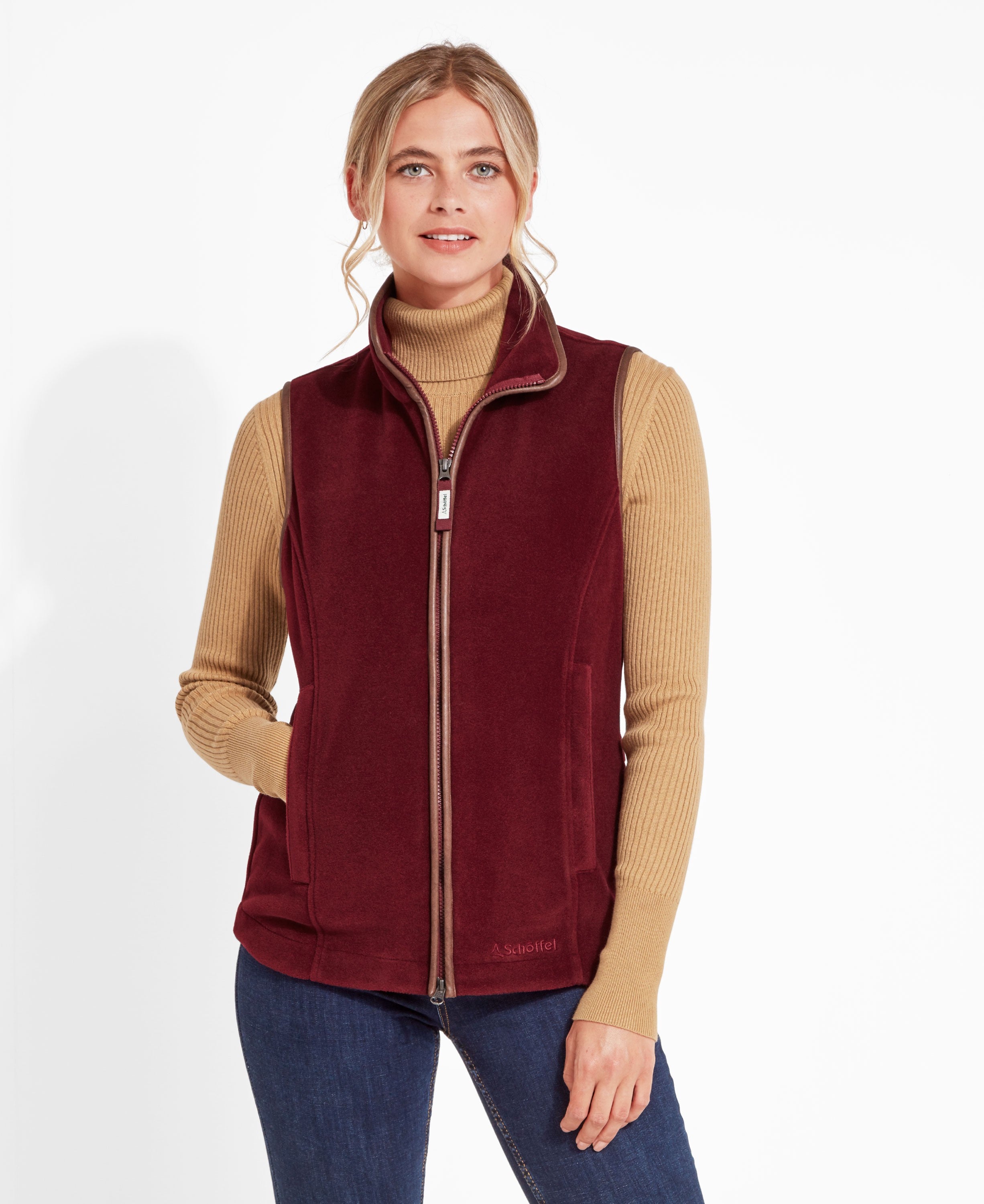 Lyndon II Fleece Gilet - Claret