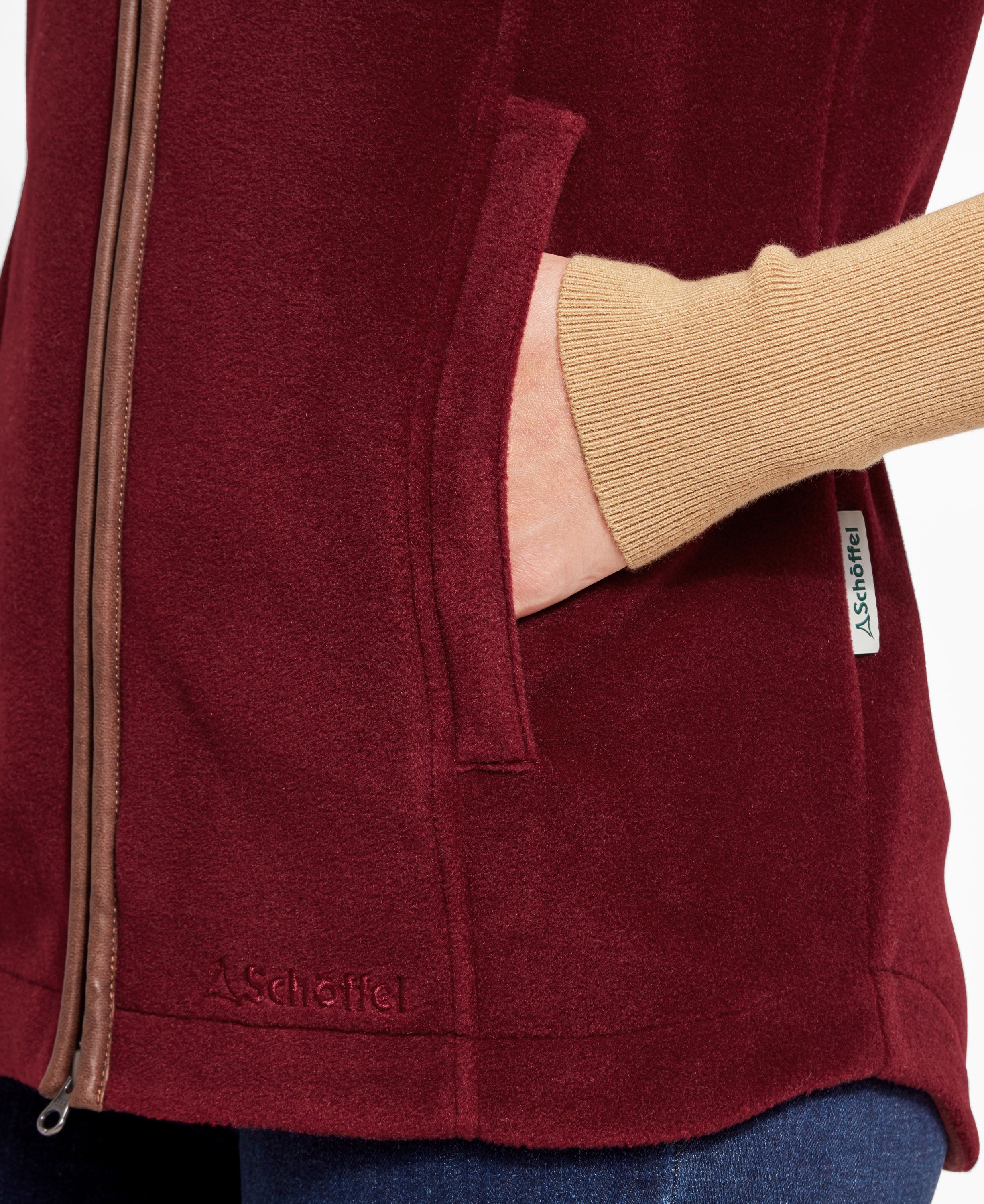 Lyndon II Fleece Gilet - Claret