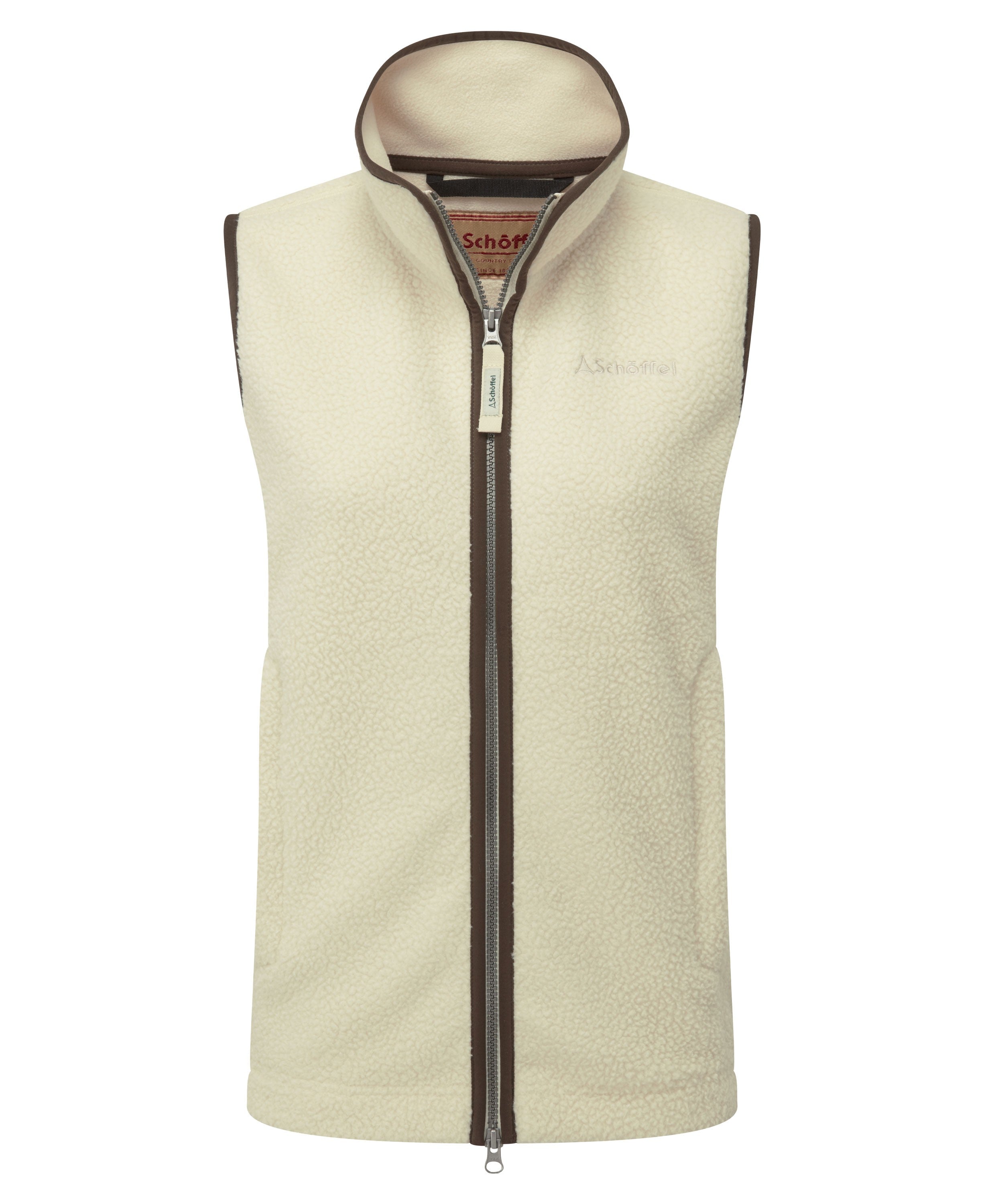 Lyndon Retro Fleece Gilet - Ecru