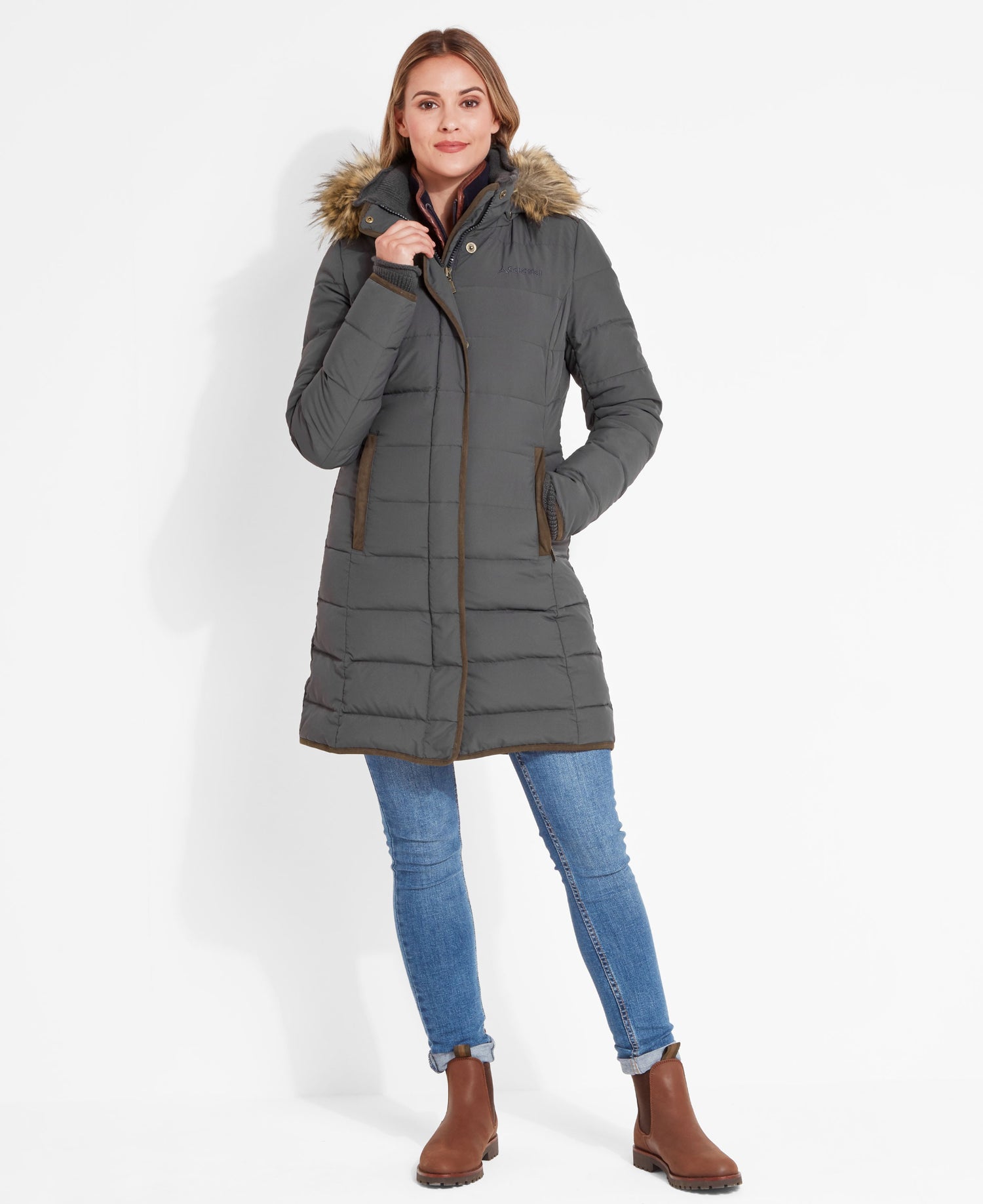 Mayfair II Down Coat - Gunmetal