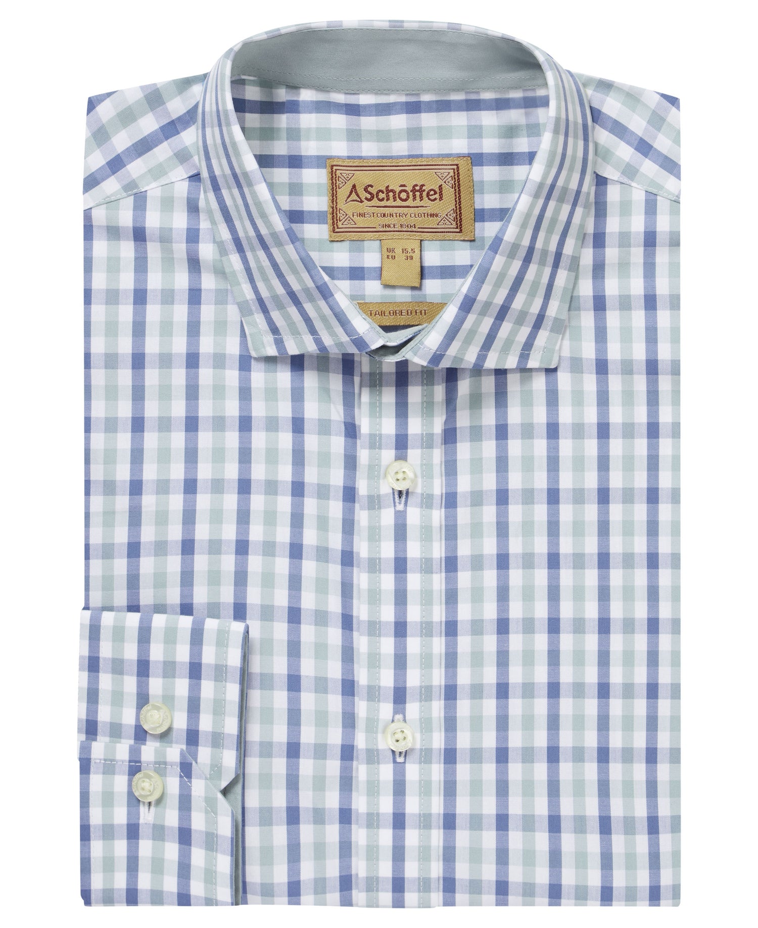 Hebden Tailored Shirt - Mist Blue/Vintage Indigo Check