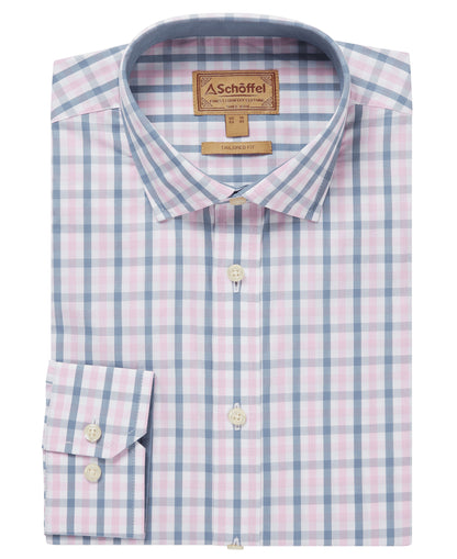 Hebden Tailored Shirt - Dark Denim/Pink