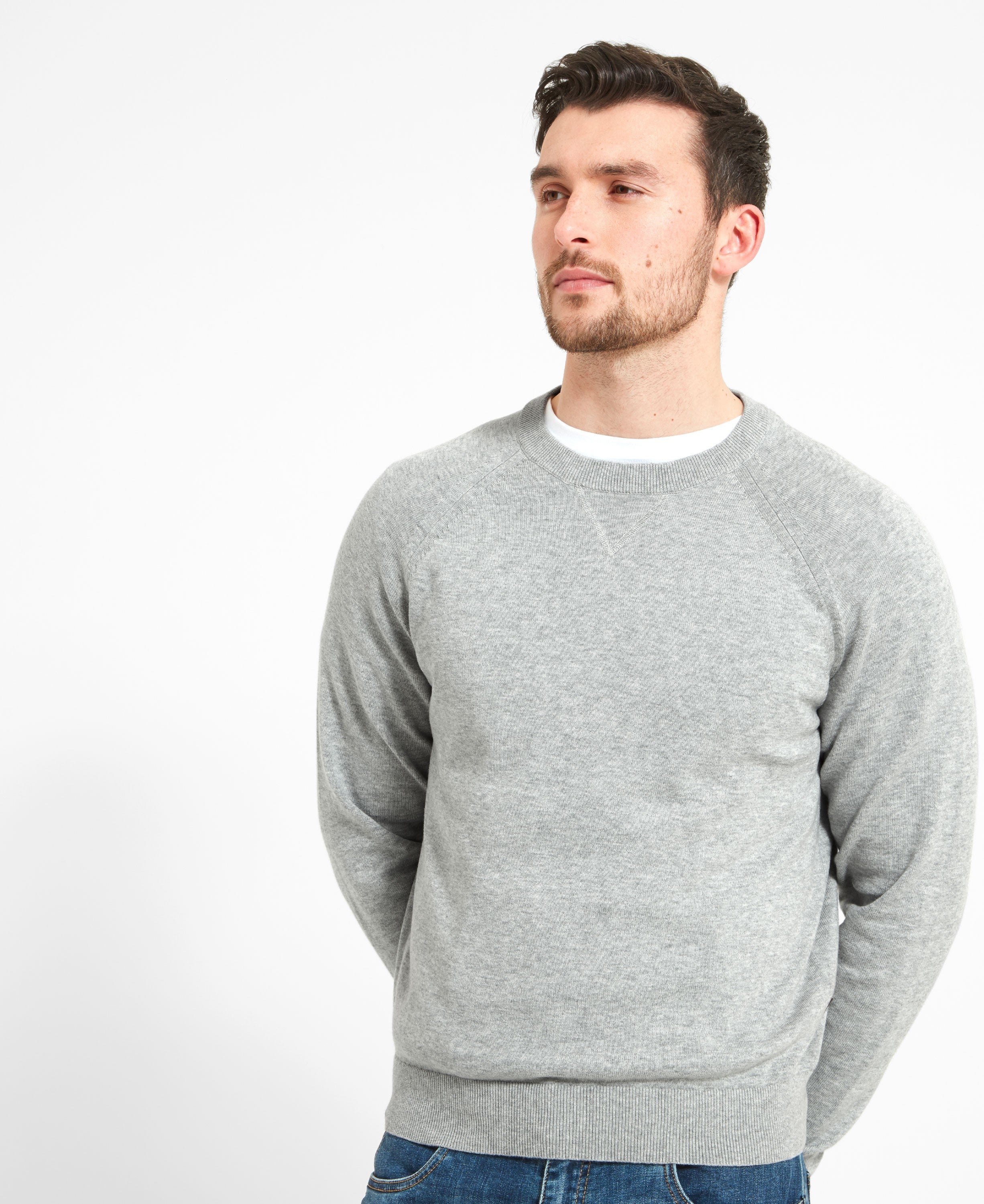 Perranporth Pima Cotton Sweatshirt - Grey